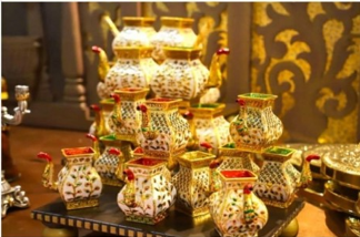 Decorative pots with intricate designs
